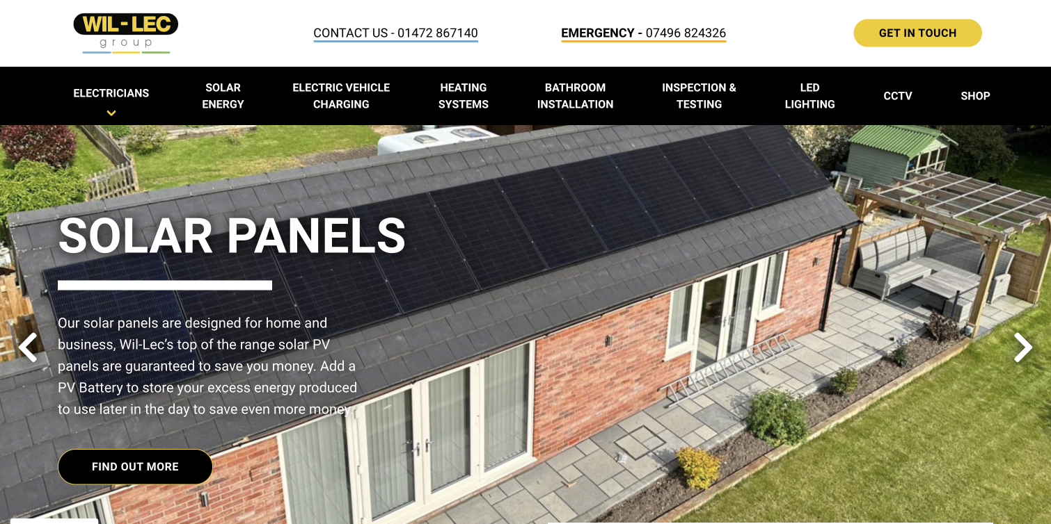 Screenshot of Wil-Lec Group's case study